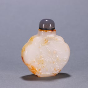 Jade Carved Character Story Pattern Snuff Bottle