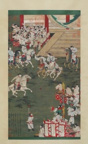 Chinese Drawing Character Story Painting,Zhou Wenju Mark