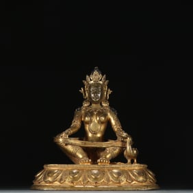Gilt Bronze GuanYin Figure