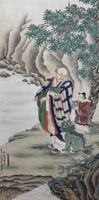 Chinese Drawing Character Story Painting,Zhang Daqian Mark