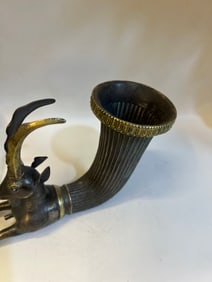 Gilt Silver Carved Ram Shape Pot