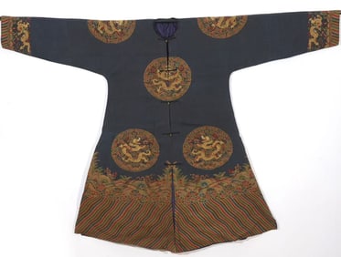 Silk Embroidery Cloud and Dragon Pattern Dragon Robe