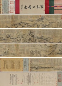Chinese Drawing Landscape Hand Scroll,Huang Gongwang Mark