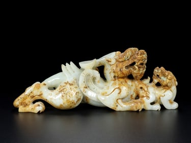 Jade Carved Beast Shape Ornament