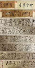 Zhao Ji mark, Chinese Painting and Calligraphy, Ink and Color on Silk, Handscroll