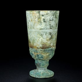 Jade Carved Dragon Pattern Cup