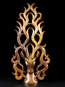 Jade Carved Deer Shape Figure