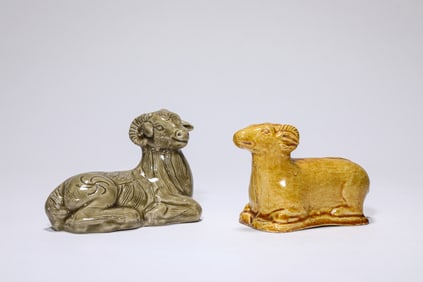 A Group of Porcelain Rams