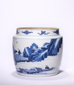 A Blue and White 'Figure' Jar