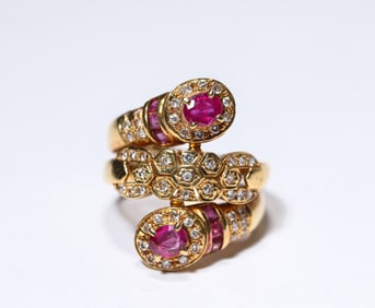 A Ruby K-Gold Ring