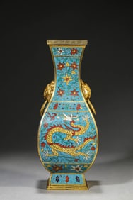 A Cloisonné Enamel 'Dragon' Vase