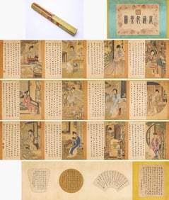 Giuseppe Castiglione (1688-1766), attributed to, Consorts of Emperor Yinzhen at Leisure Handscroll