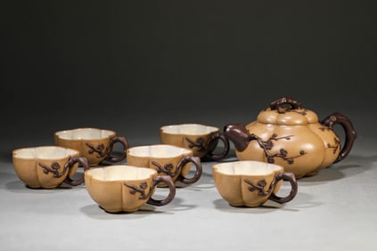 A Group of Zisha Teapots