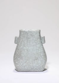 A Guan-Type Vase with Tube Handles