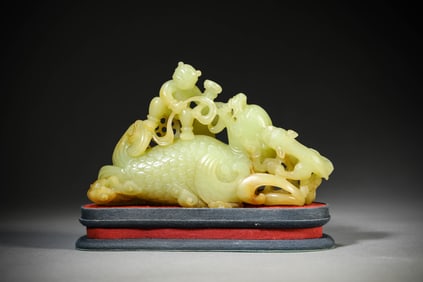 A Jade Mountain Carving