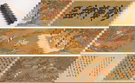 Yu Zhiding (1647-1716), attributed to, Horses and Riders Handscroll