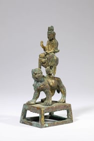 A Gilt-Bronze Figure of Manjushri