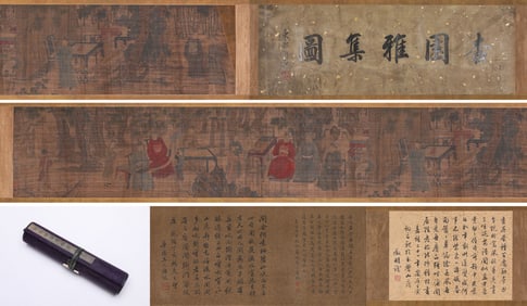 Wang Zhenpeng (act. 14th century), attributed to, Figure Handscroll