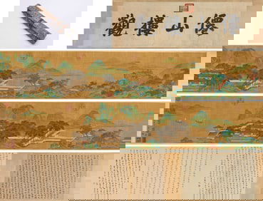 Qian Xuan (1235-1305), attributed to, Celestial Mountains and Observatories Handscroll
