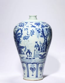 A Blue and White 'Narrative Scene' Meiping