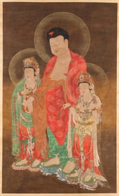 Wu Zongyuan (act. 11th century), attributed to, Three Saints of Huayan