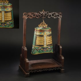 Bronze Cloisonne Carved Dragon Pattern Bell