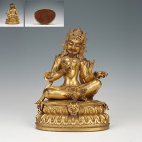 Gilt Bronze Vajrapani Figure