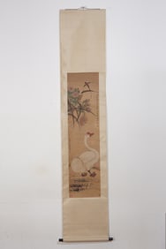 Chinese Drawing Goose Painting,Bai Lianjushi Mark