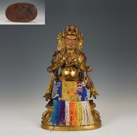 Gilt Bronze Mahakala Figure