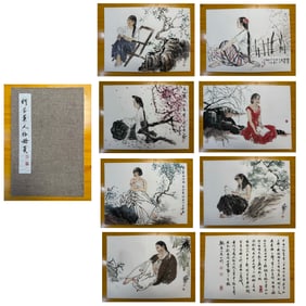 Chinese Drawing Character Story Painting Album,He Jiaying Mark