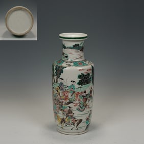 Wucai Character Story Pattern Porcelain Vase