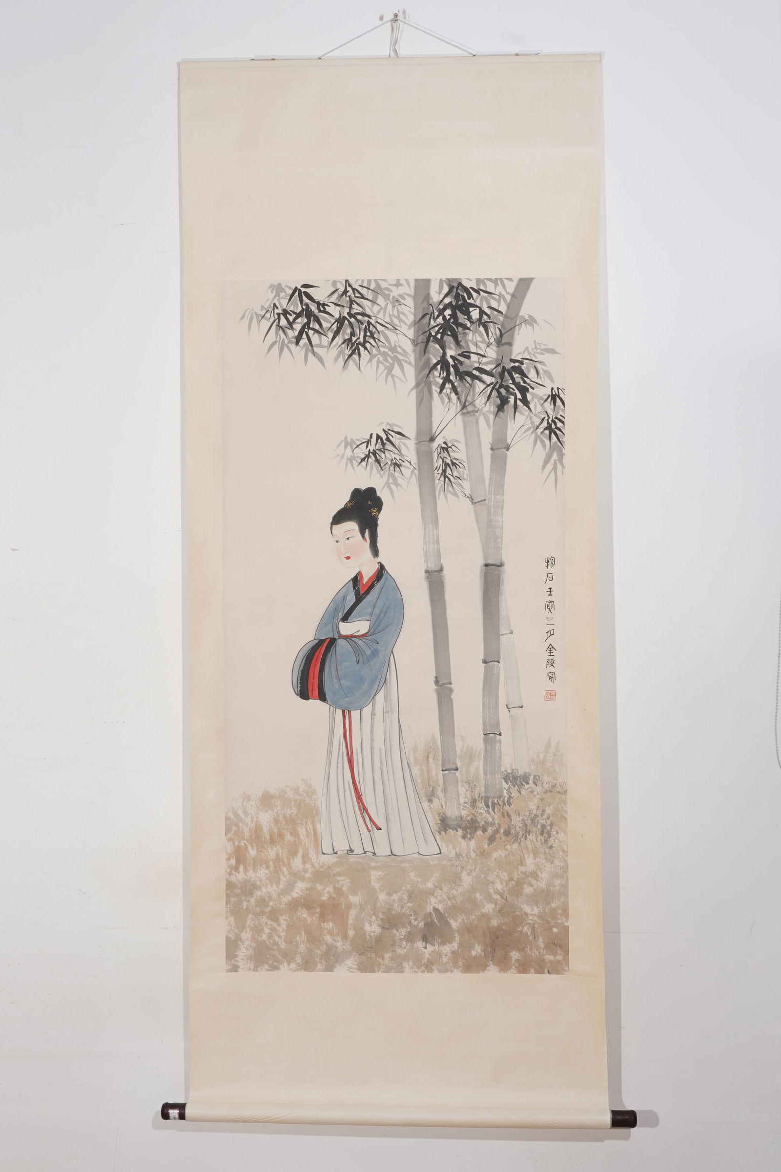 Chinese Drawing Beauty Painting,Fu Baoshi Mark: Chinese Drawing Beauty Painting,Fu Baoshi Mark (68 x 136cm)