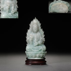 Jadeite Carved GuanYin Figure