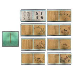 Chinese Drawing Flower and Bird Painting Album,Lang Shining Mark
