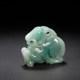 Jadeite Carved Deer Shape Ornament
