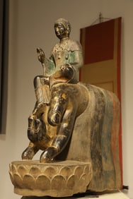 Grey Stone Sakyamuni Figure