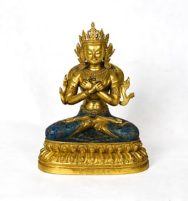 Gilt Bronze Vajra Sattva Figure