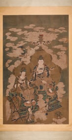 Chinese Drawing GuanYin Painting,Wang Zhenpeng Mark