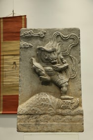 Grey Stone Carved Character Story Pattern Board