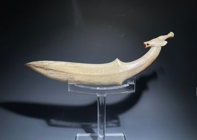 Jade Carved Ram Shape Sword Ornament