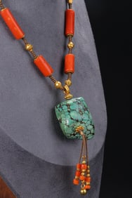 Green Turquoise Bead Bracelet Necklace