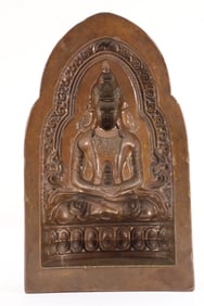 Bronze Carved GuanYin Figure