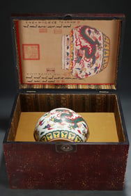 Wucai Flower and Dragon Pattern Porcelain Pot