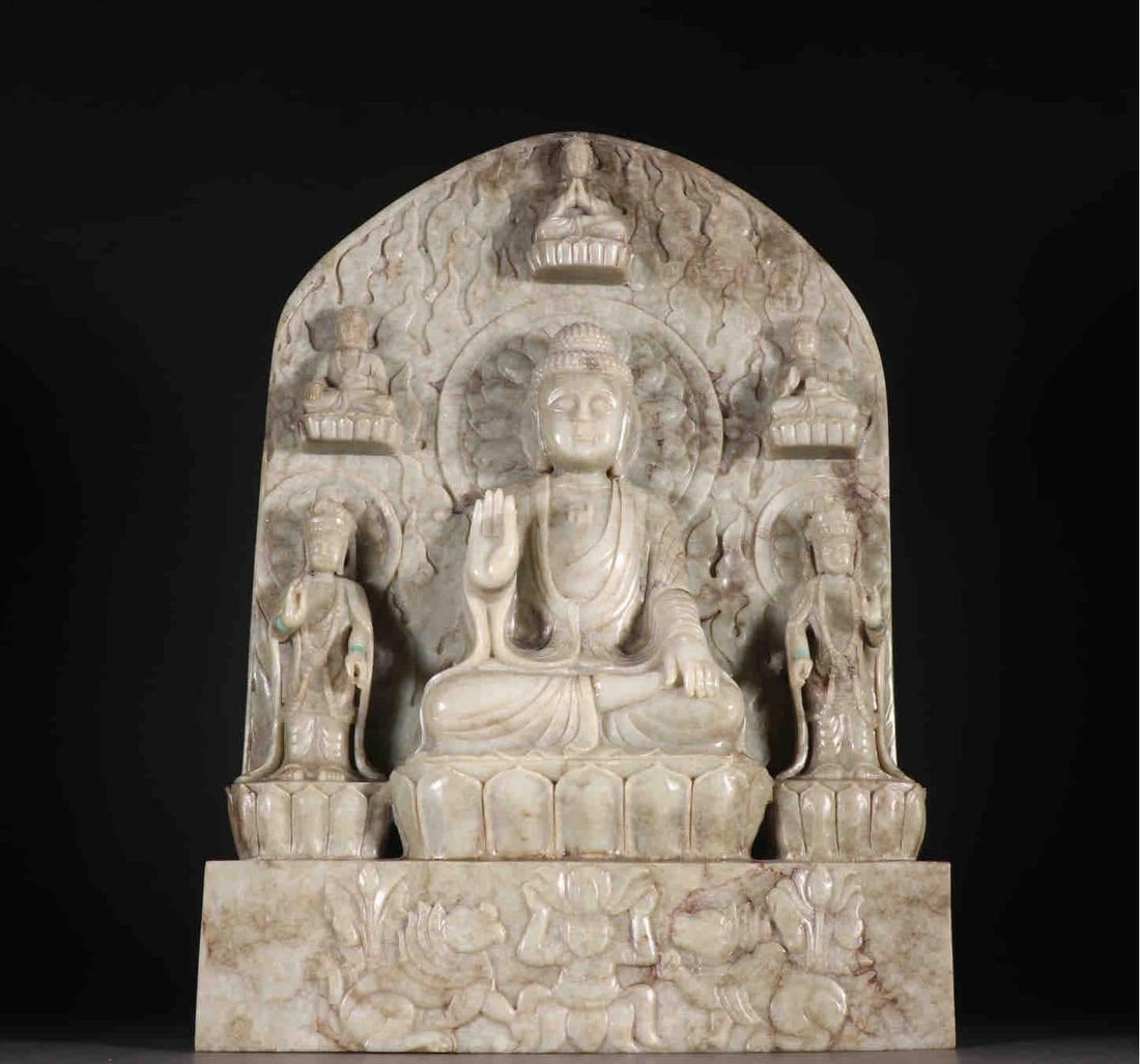 Jade Carved Sakyamuni Figure