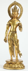 Gilt Bronze GuanYin Figure