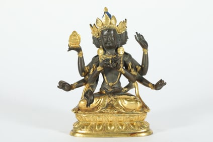 Gilt Bronze Ushnisha Vijaya Figure