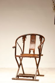 Huanghuali Wood Carved Dragon Pattern Chair