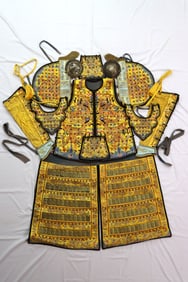 Silk Embroidery Cloud and Dragon Pattern Battle Robe