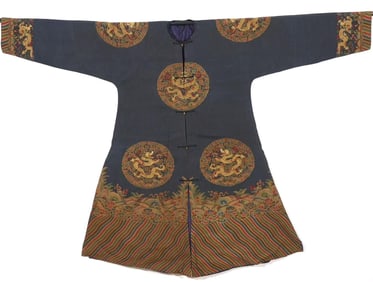 Silk Embroidery Cloud and Dragon Pattern Dragon Robe