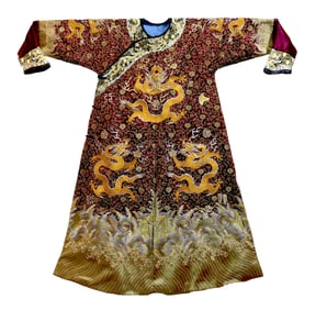 Silk Embroidery Cloud and Dragon Pattern Dragon Robe